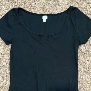 Black crop top, brand Colsie